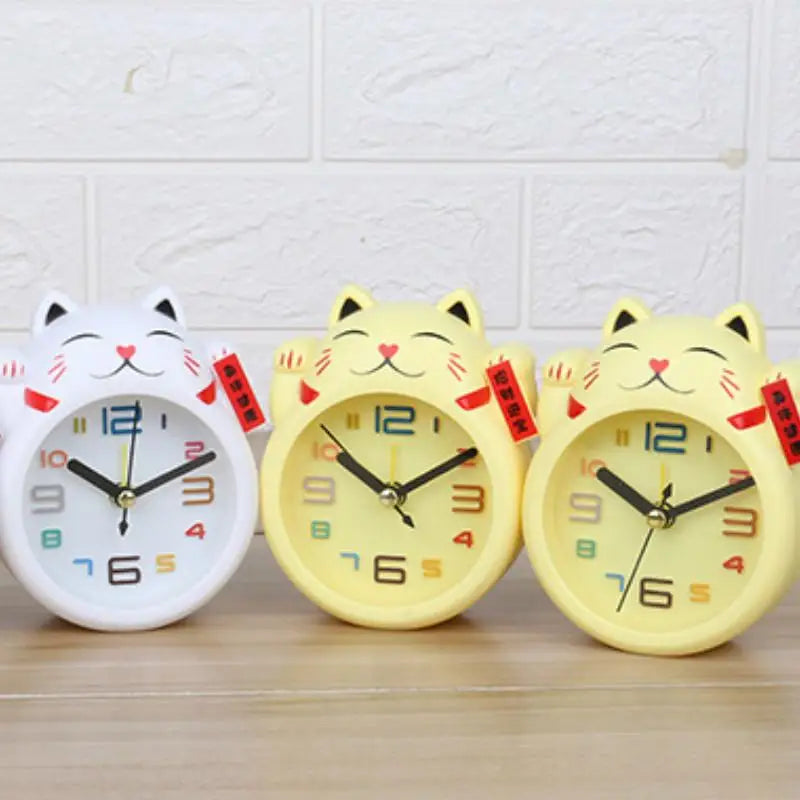 réveil amusant chat jaune