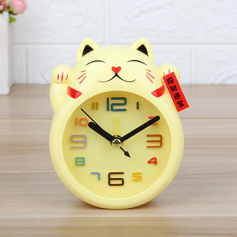 Réveil chat jaune