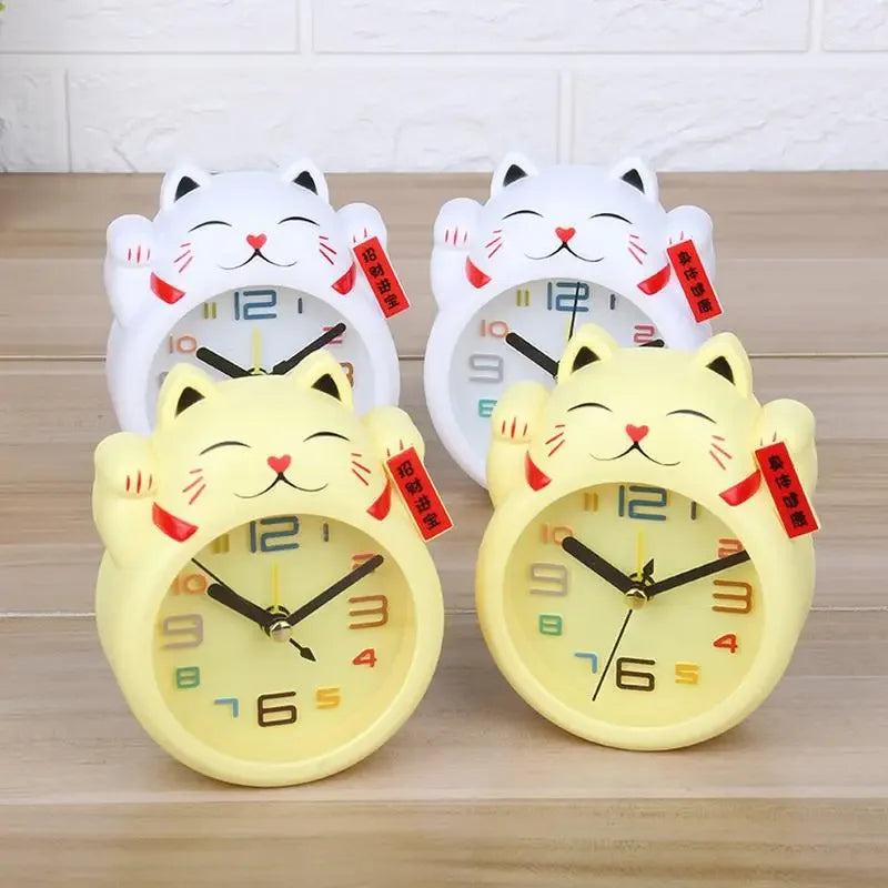réveil mignon chat jaune