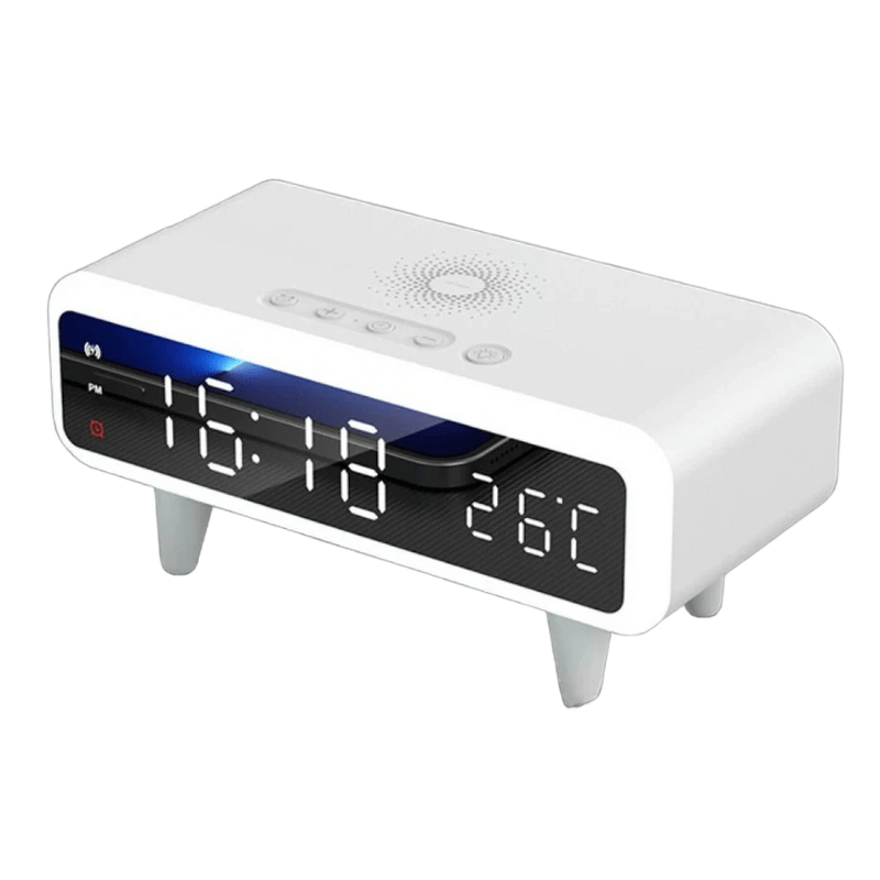 LeBonRéveil Blanc Réveil avec chargeur à induction