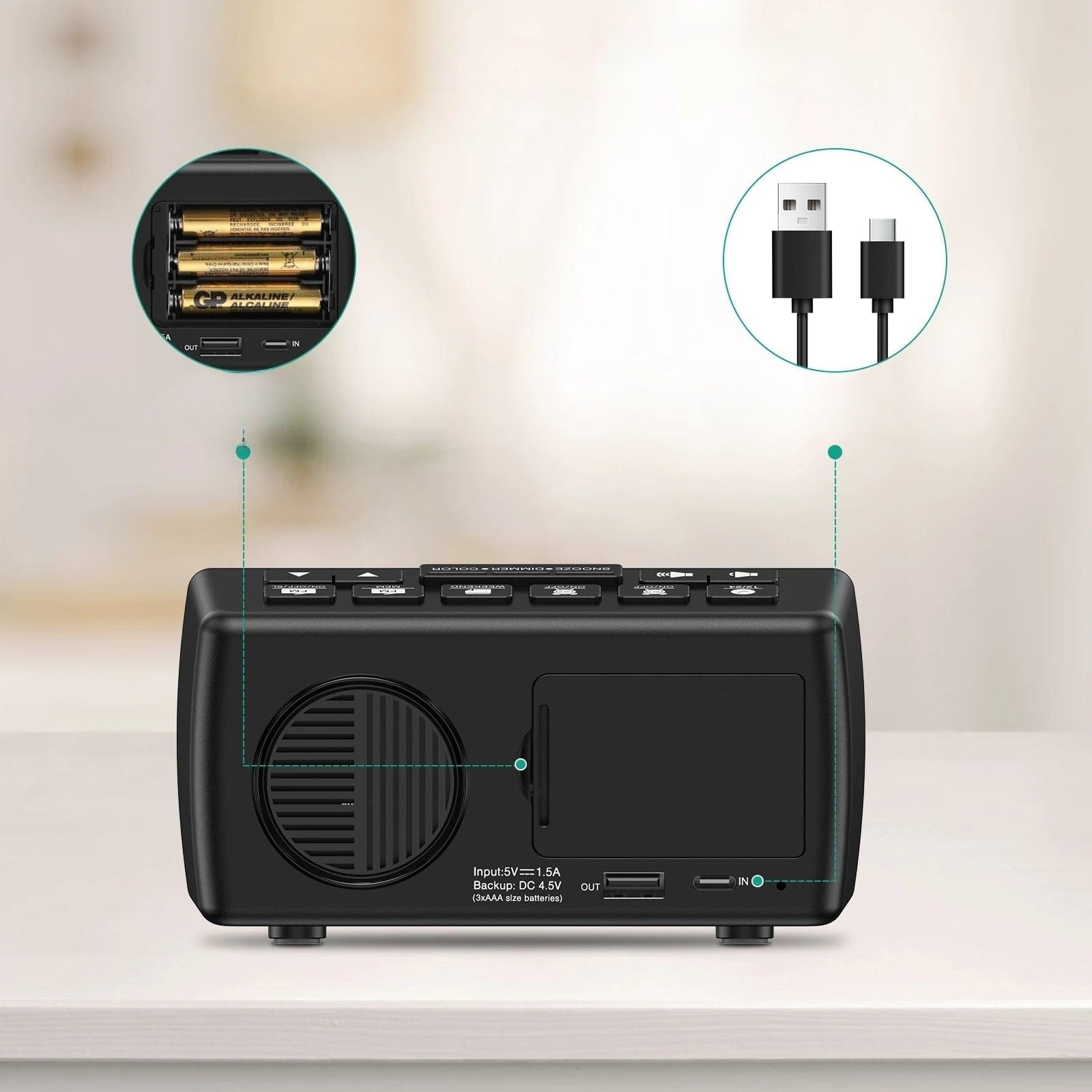 LeBonRéveil Radio réveil sans fil