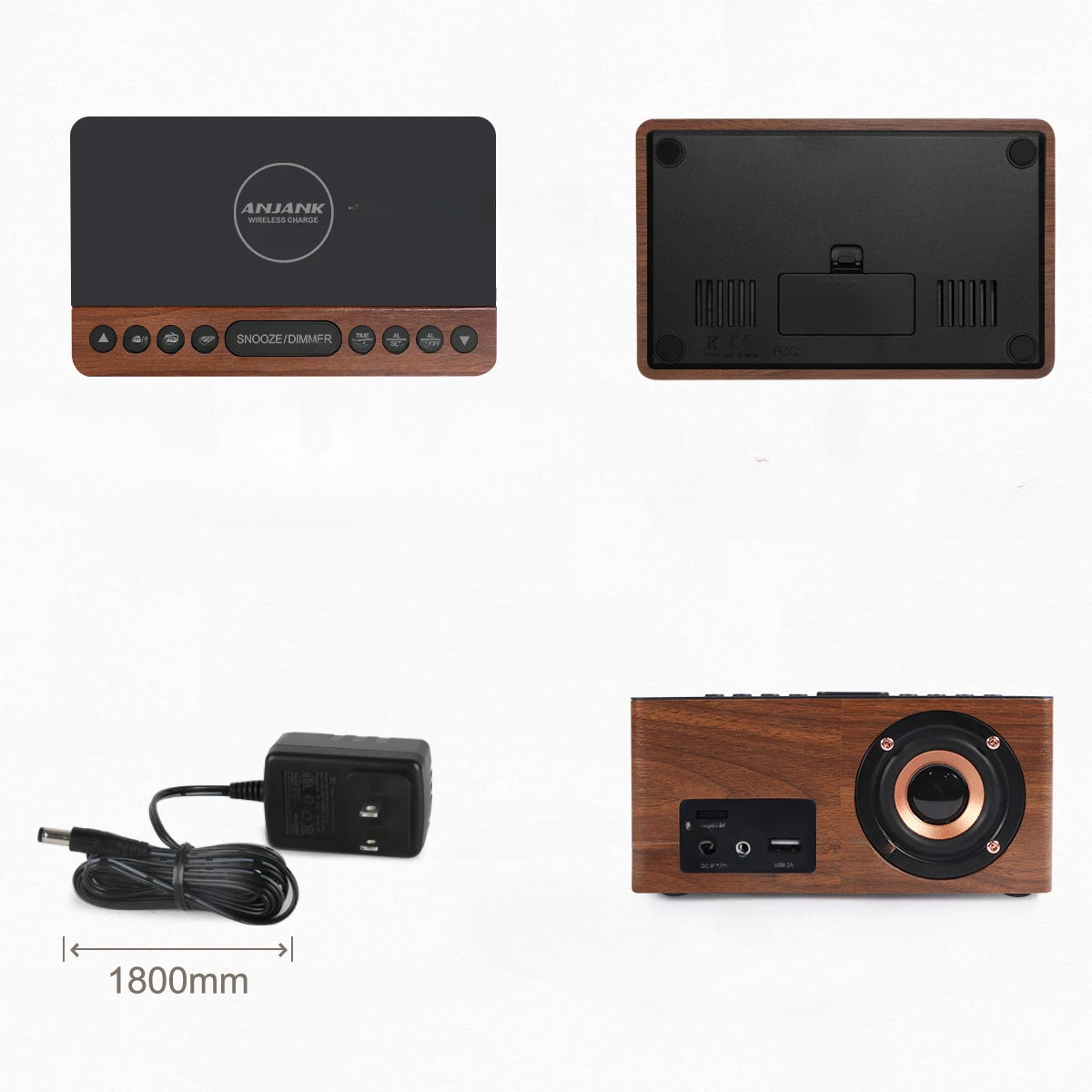 Radio réveil bois induction Le Bon Réveil