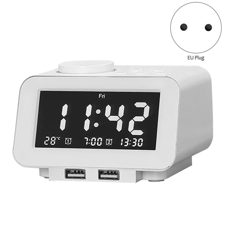radio réveil FM portable avec haut-parleurs