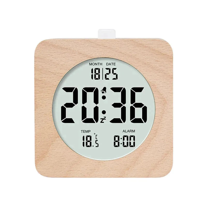 réveil en bois léger et portable