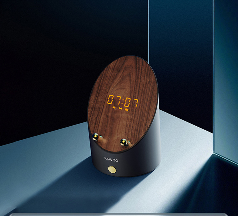 Réveil chargeur induction bois Le Bon Réveil
