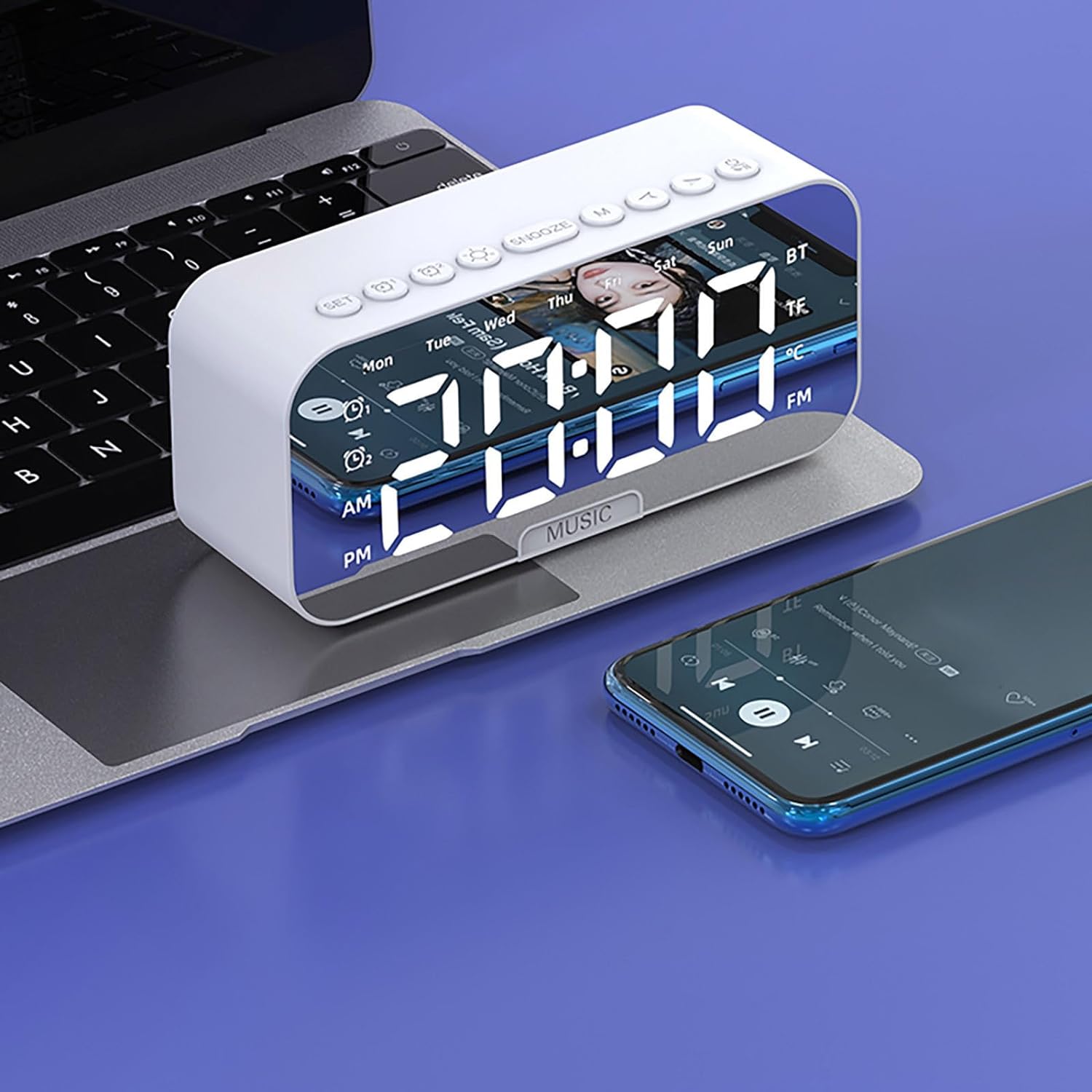 Réveil connecté avec portable Le Bon Réveil