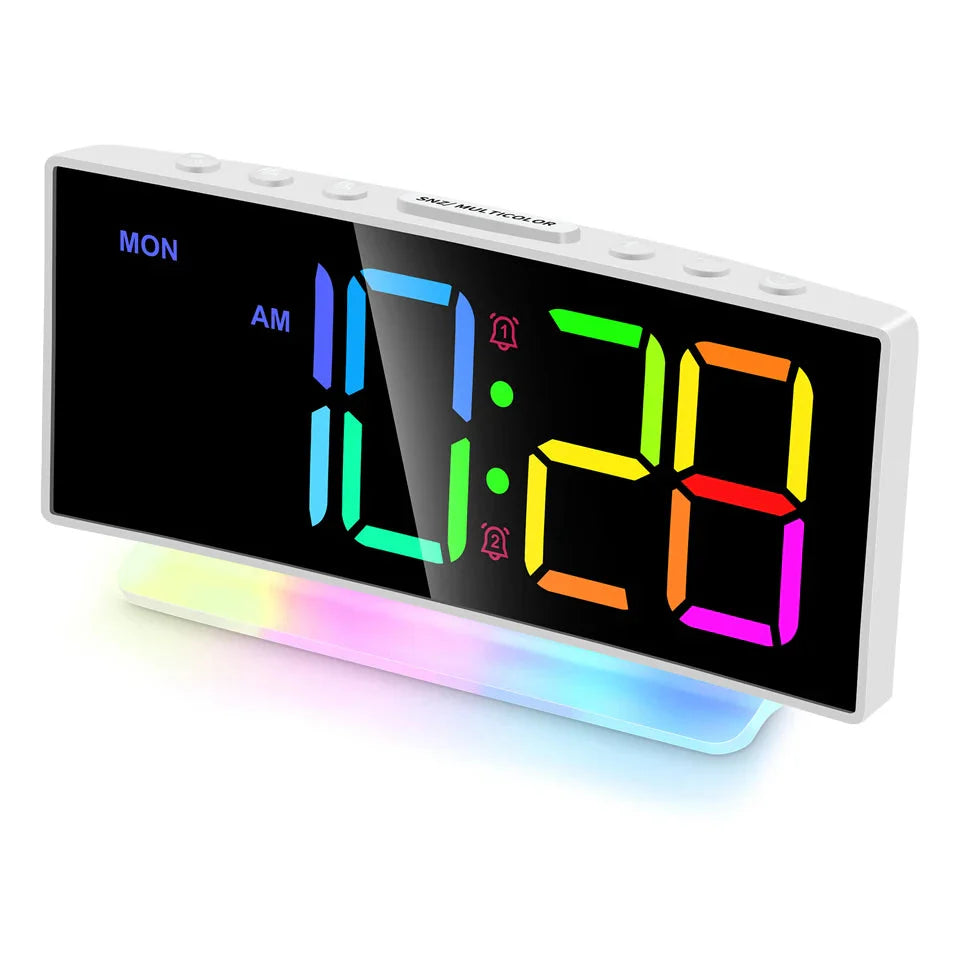 réveil lumineux avec USB rechargeable