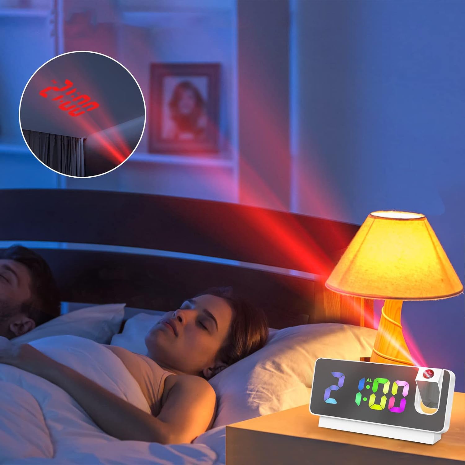 Réveil projecteur USB Le Bon Réveil